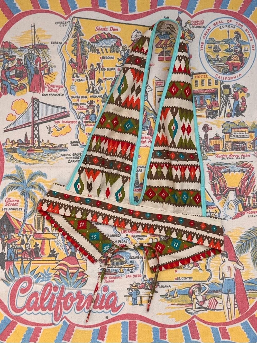 Handmade western Halter Tank Top in Multi-Color